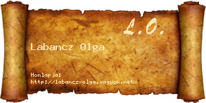 Labancz Olga névjegykártya